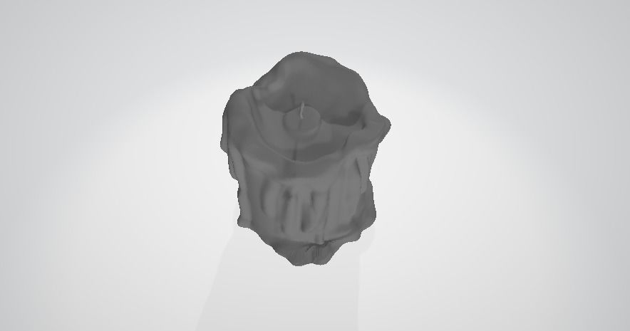 candle skull 3D model_1