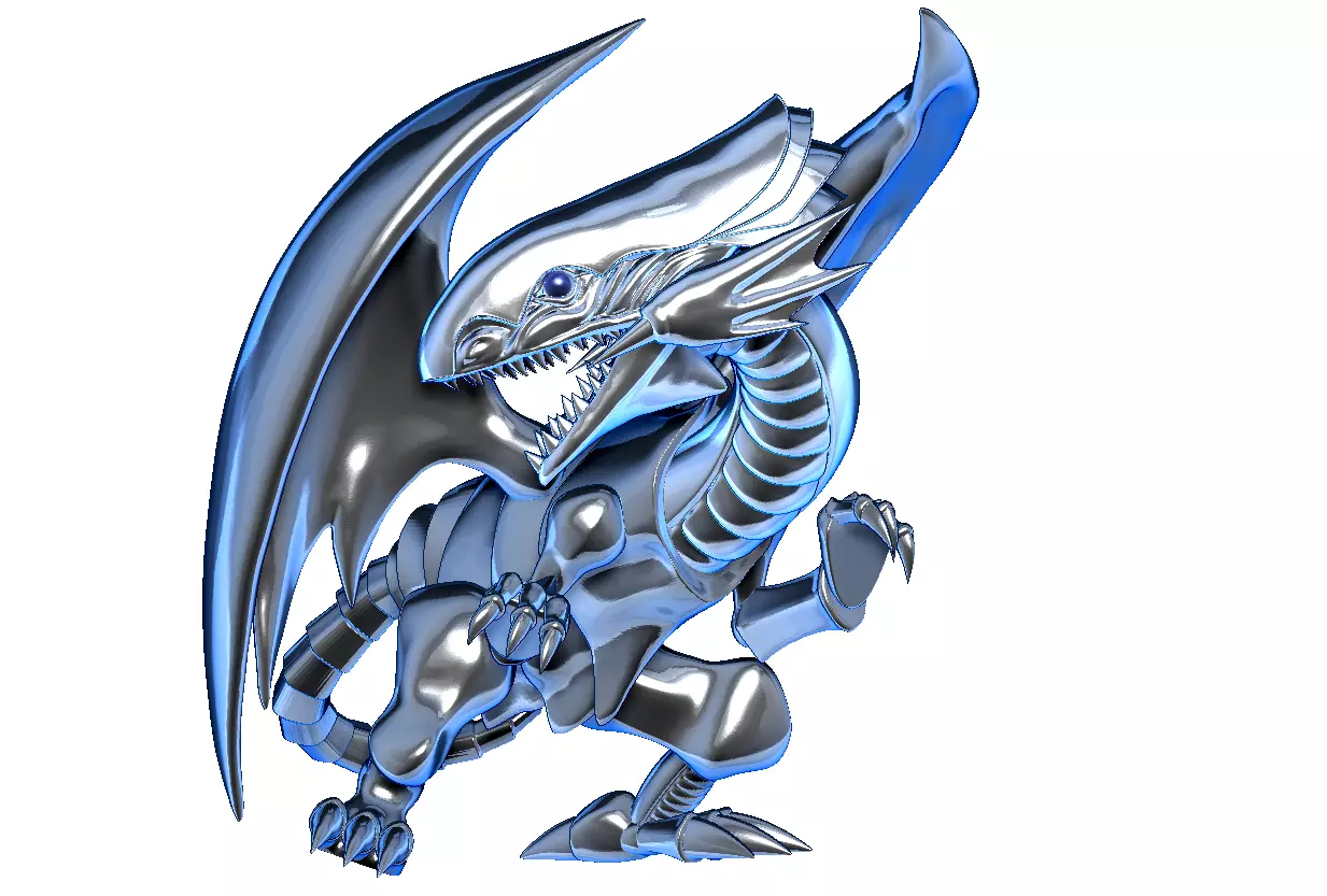Yugi-OH - White dragon blue eyes 3D print model