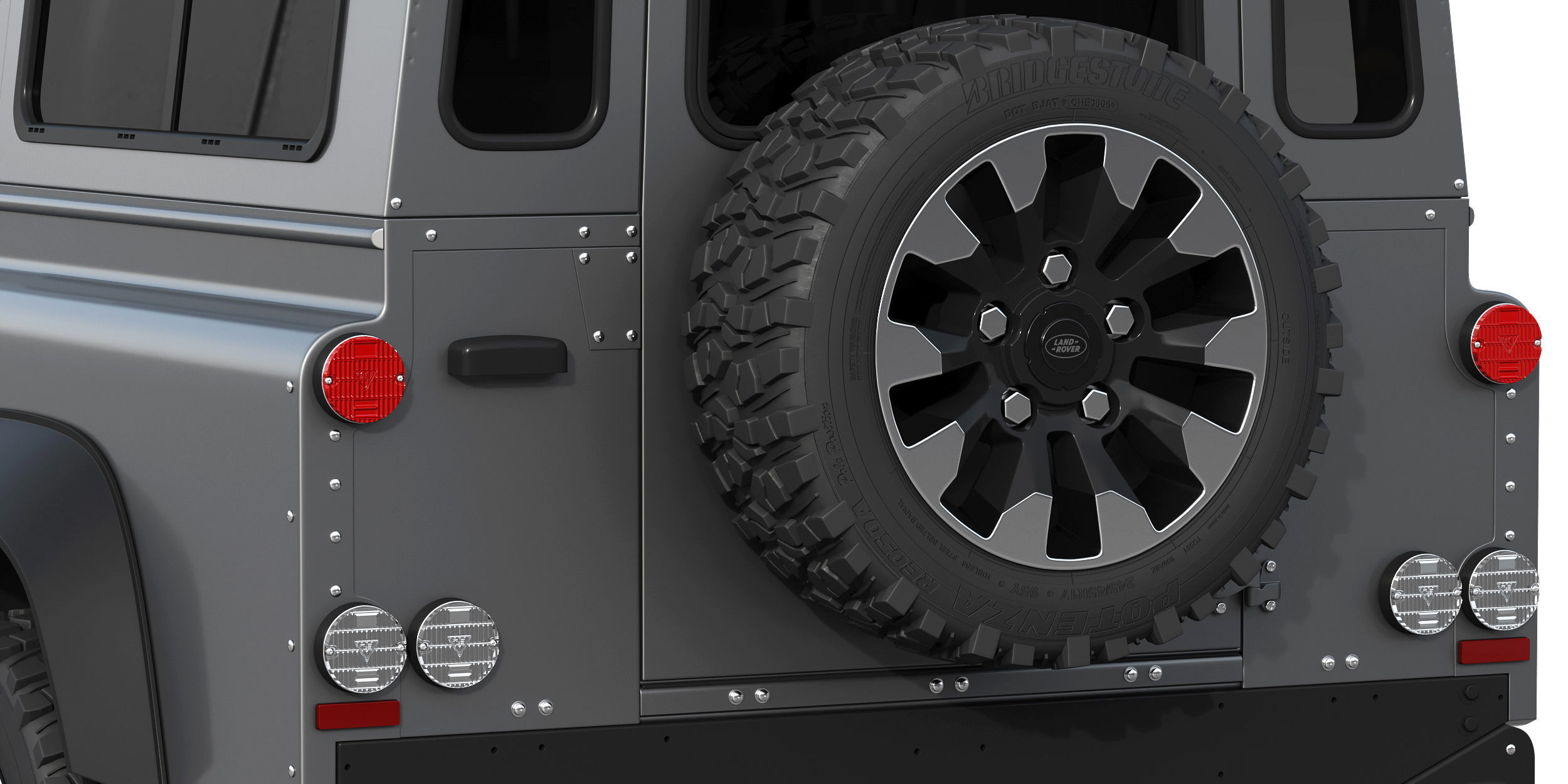 Land Rover Defender Works V8 4-door 2018 3D model_11