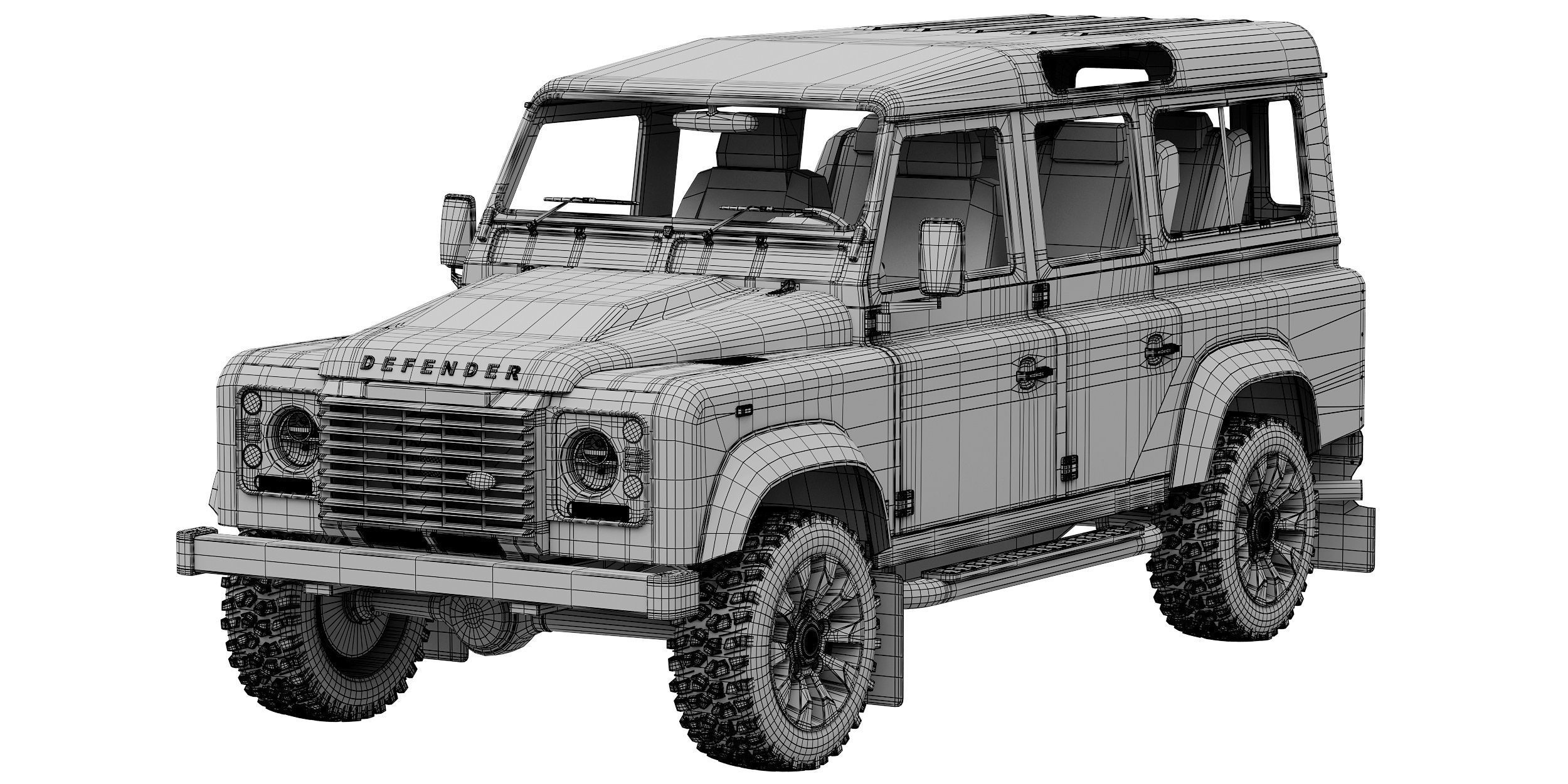 Land Rover Defender Works V8 4-door 2018 3D model_13