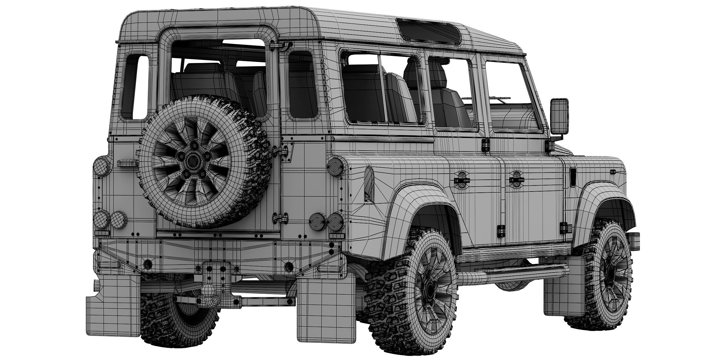 Land Rover Defender Works V8 4-door 2018 3D model_16