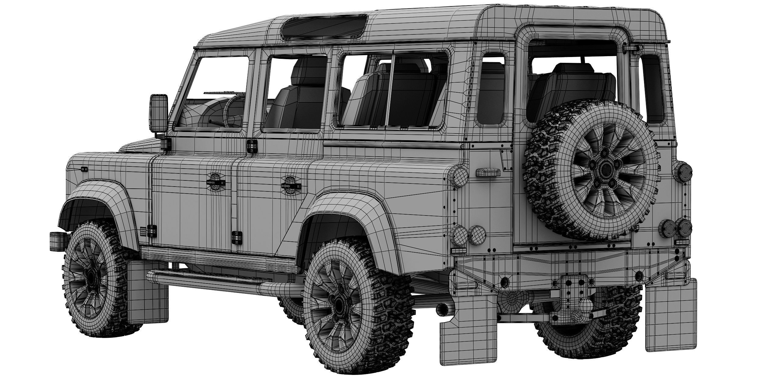 Land Rover Defender Works V8 4-door 2018 3D model_15