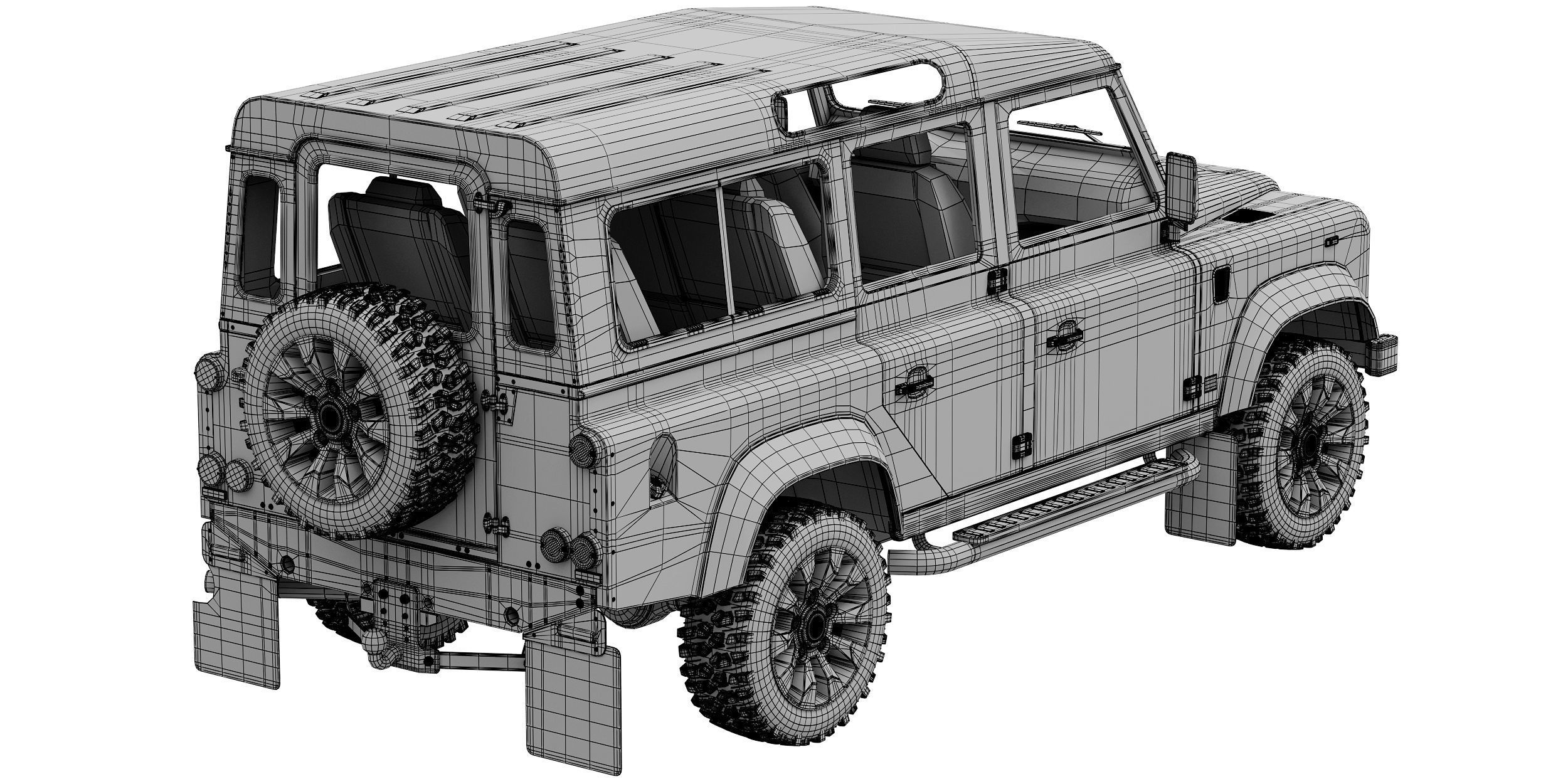 Land Rover Defender Works V8 4-door 2018 3D model_17