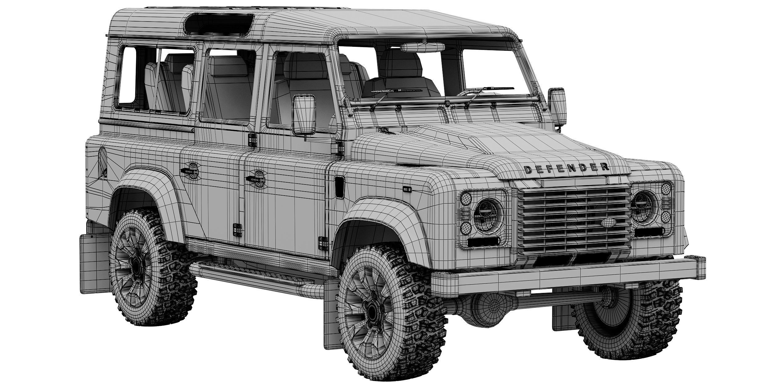 Land Rover Defender Works V8 4-door 2018 3D model_14