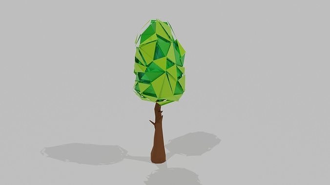Stylized Low-Poly Tree Free low-poly 3D model