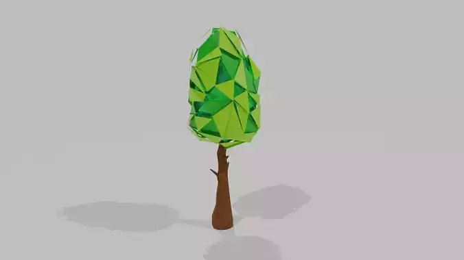 Stylized Low-Poly Tree Free low-poly 3D model