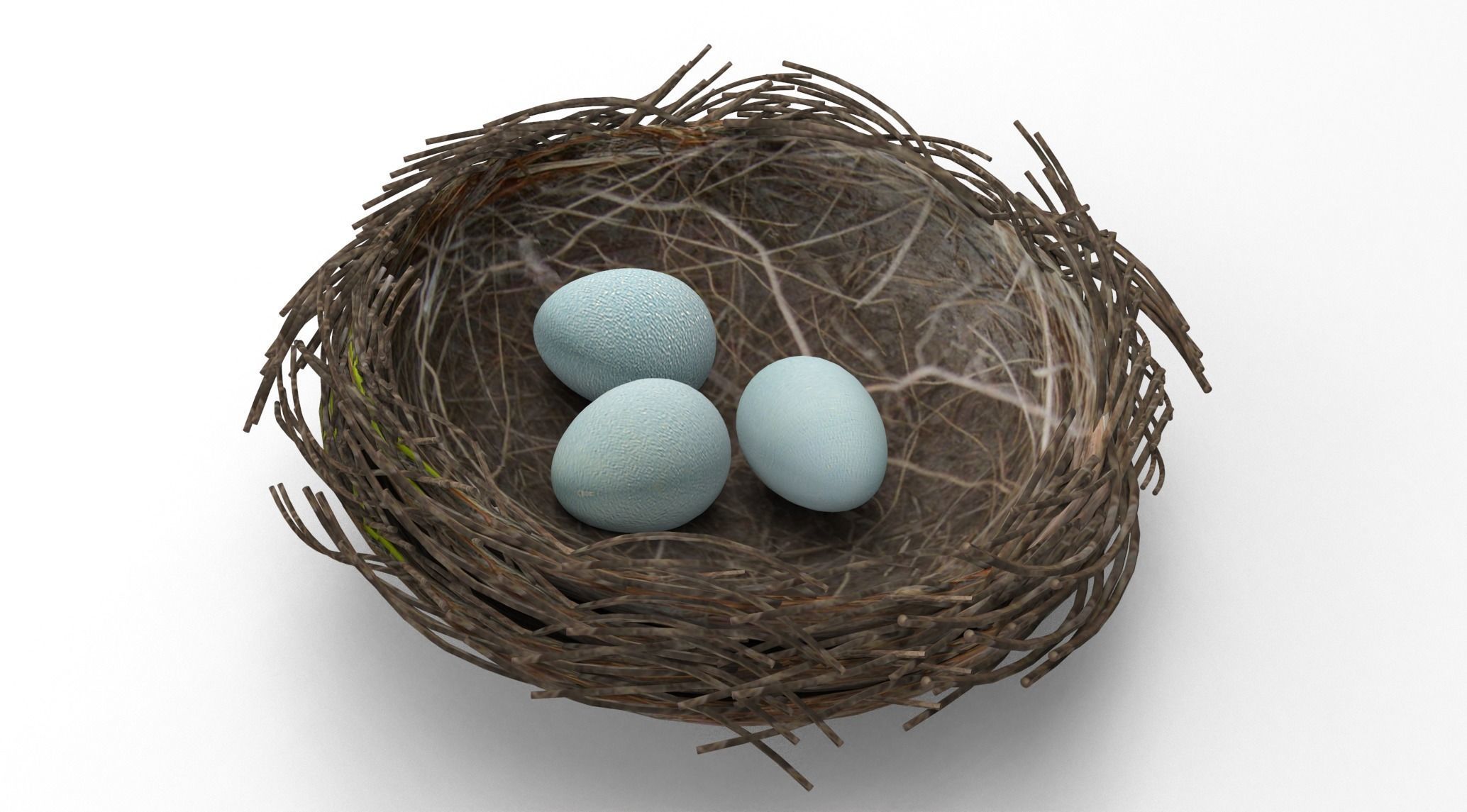 Bird Nest 3D Unity Low-poly 3D model_15