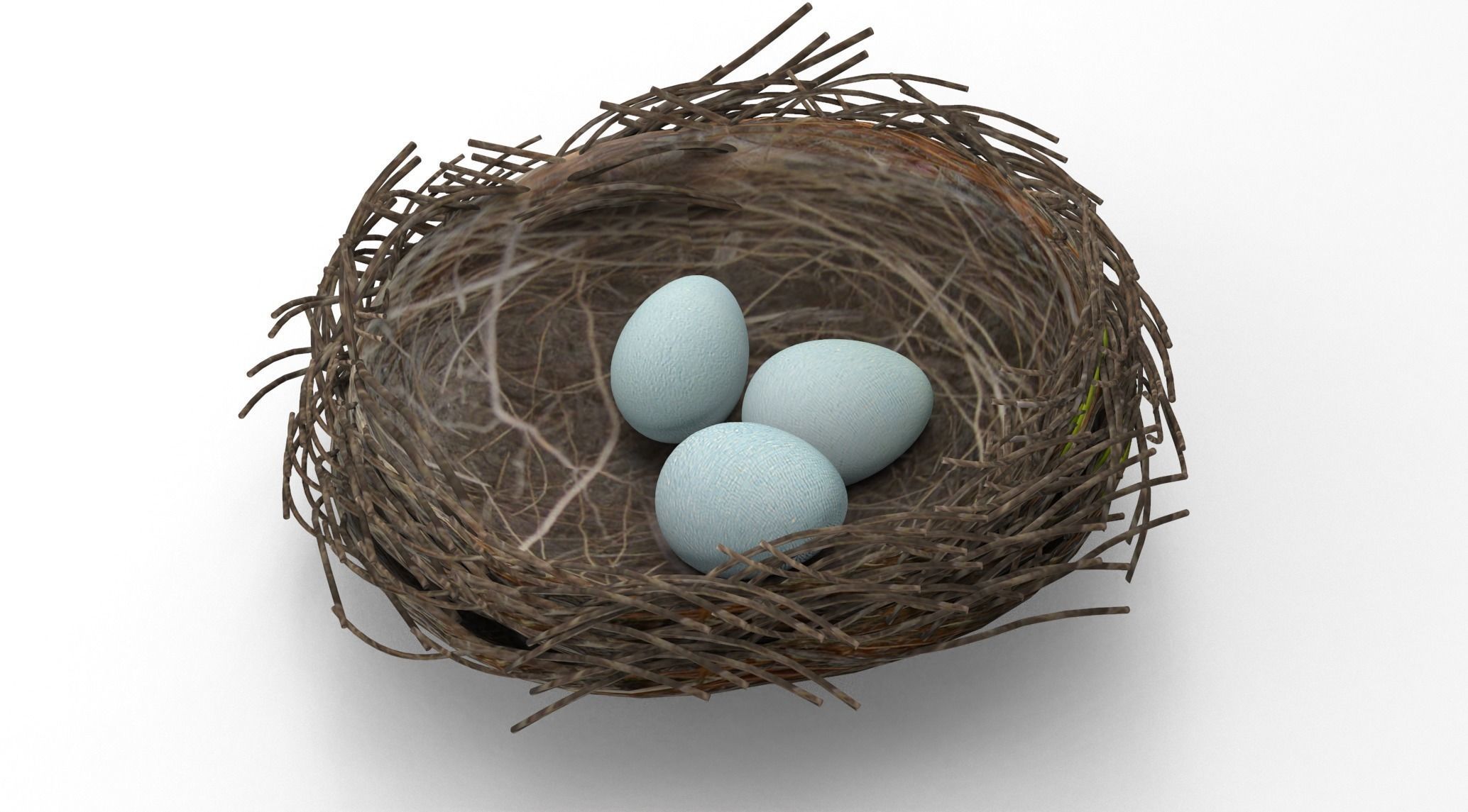 Bird Nest 3D Unity Low-poly 3D model_21