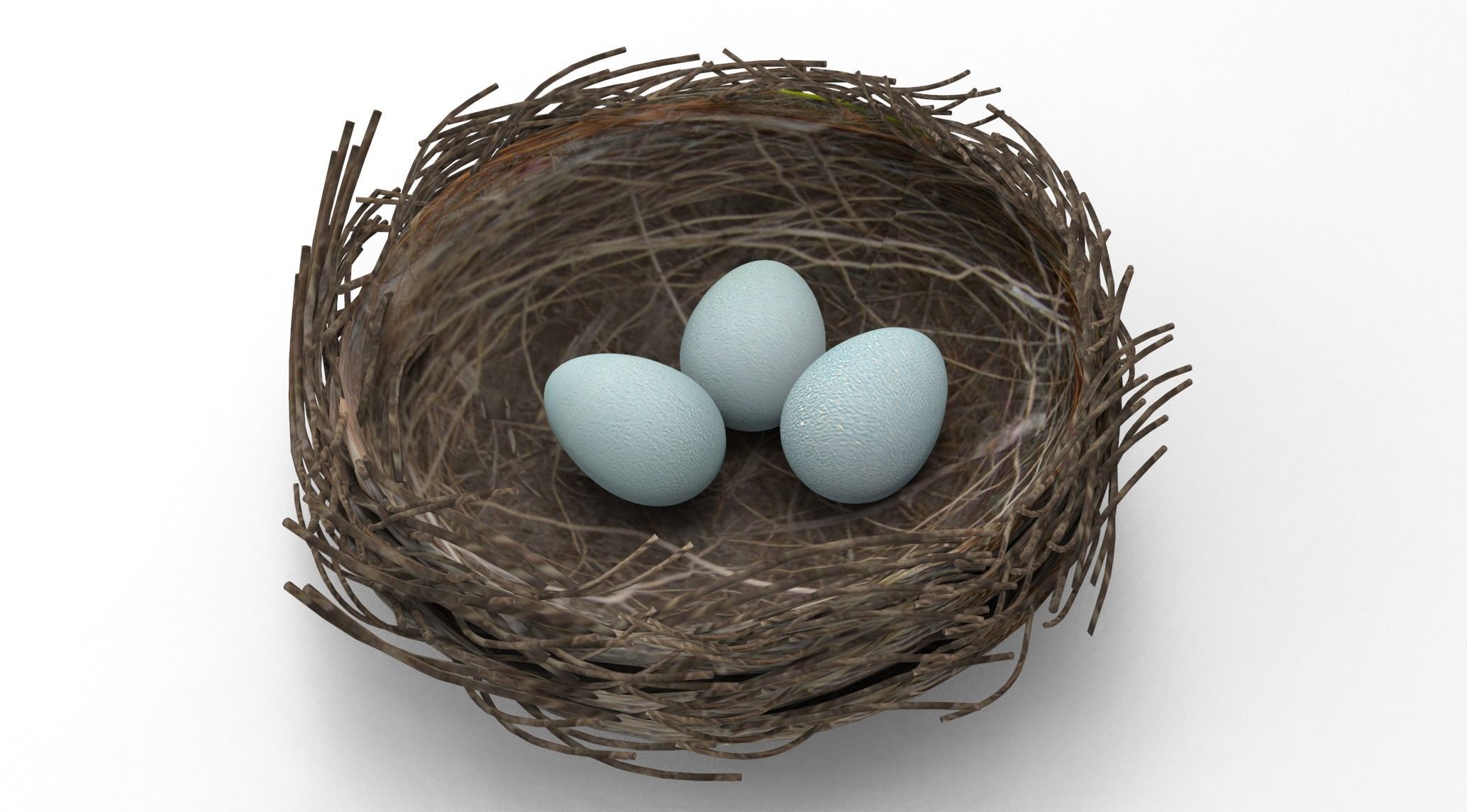 Bird Nest 3D Unity Low-poly 3D model_24