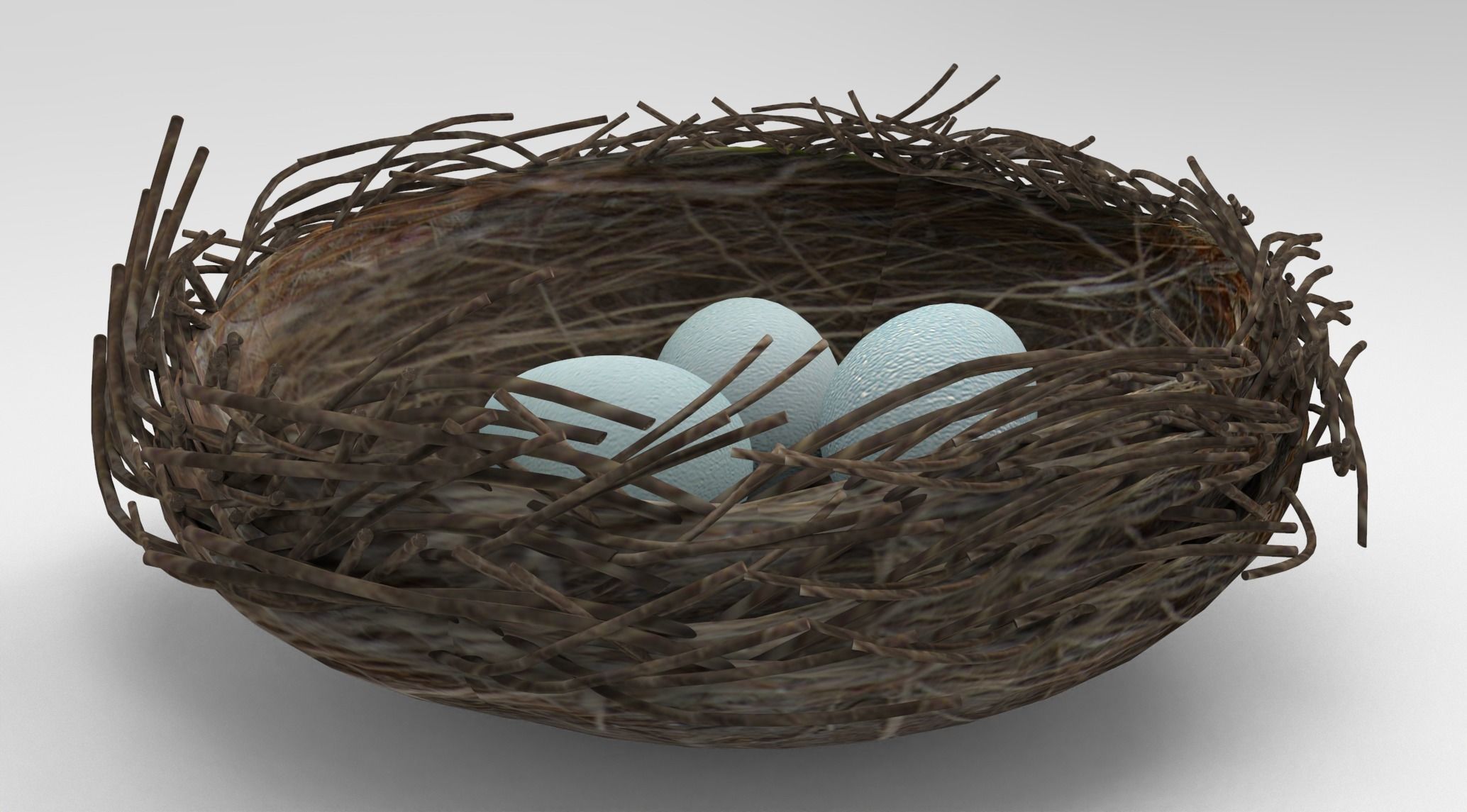 Bird Nest 3D Unity Low-poly 3D model_6