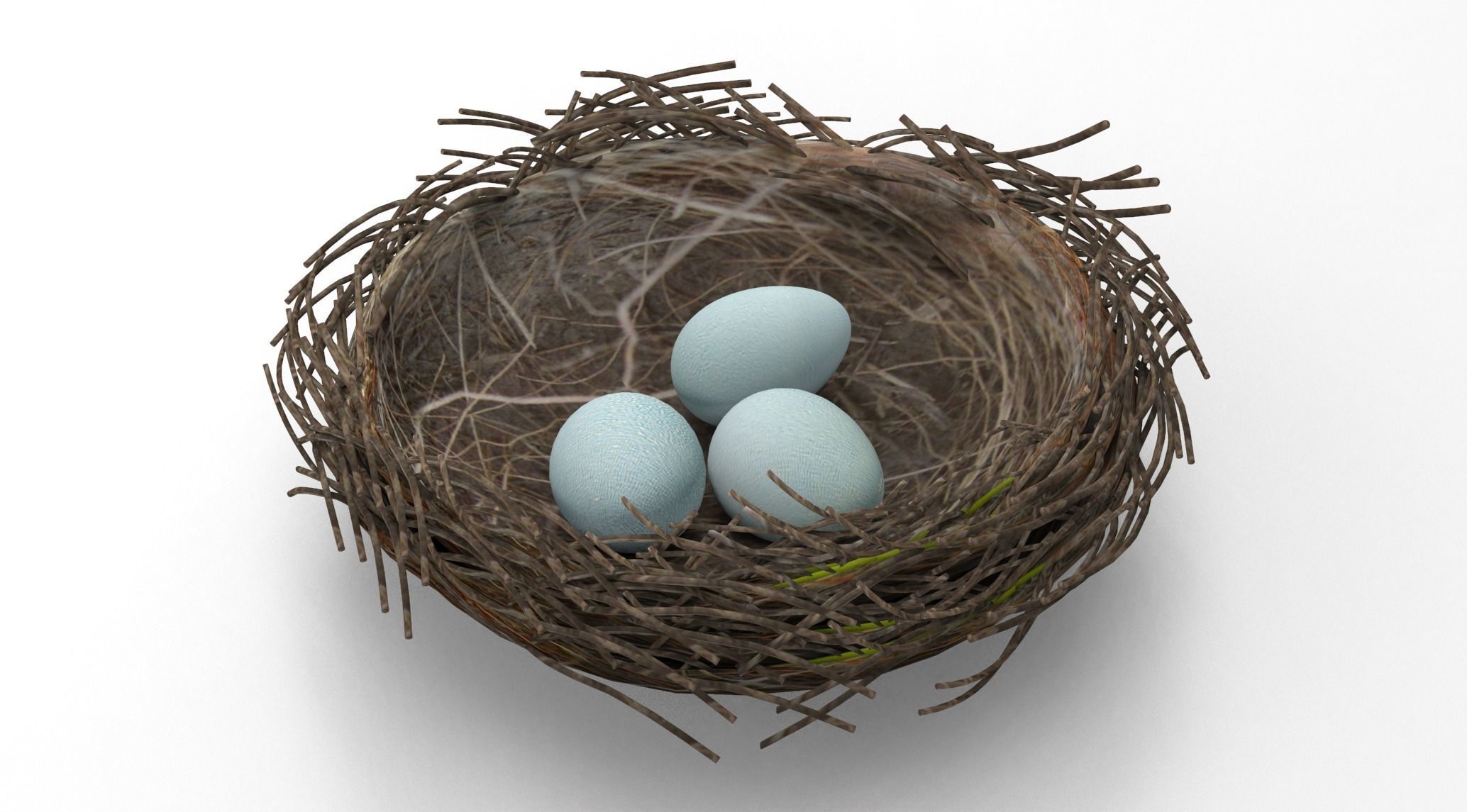 Bird Nest 3D Unity Low-poly 3D model_19