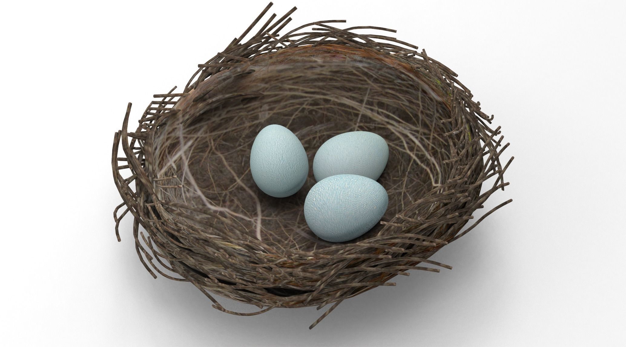 Bird Nest 3D Unity Low-poly 3D model_22