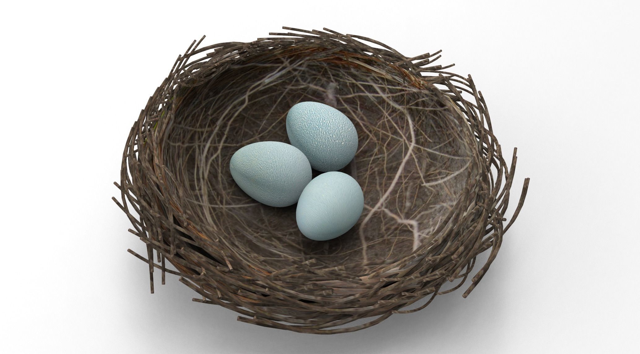 Bird Nest 3D Unity Low-poly 3D model_12