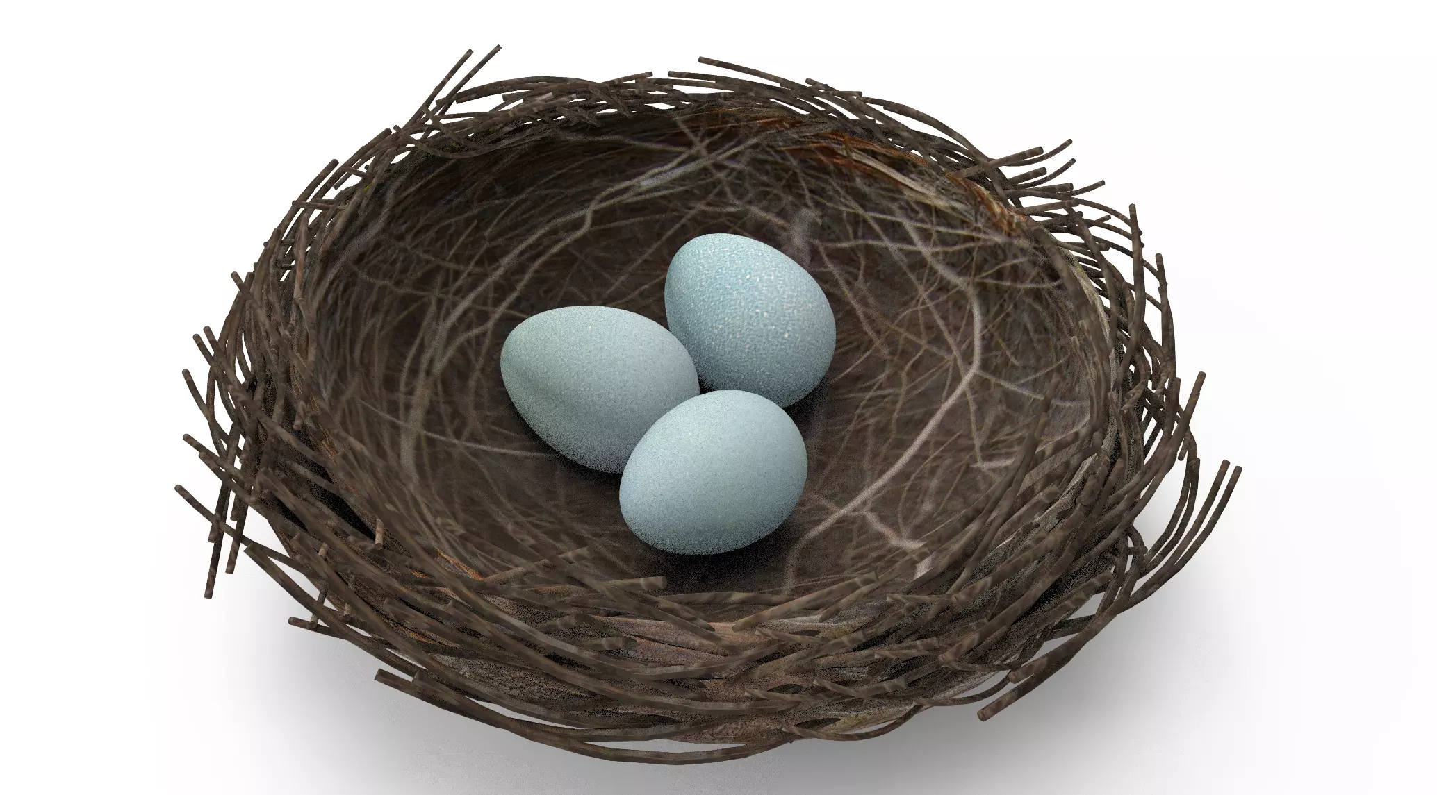 Bird Nest 3D Unity Low-poly 3D model_0