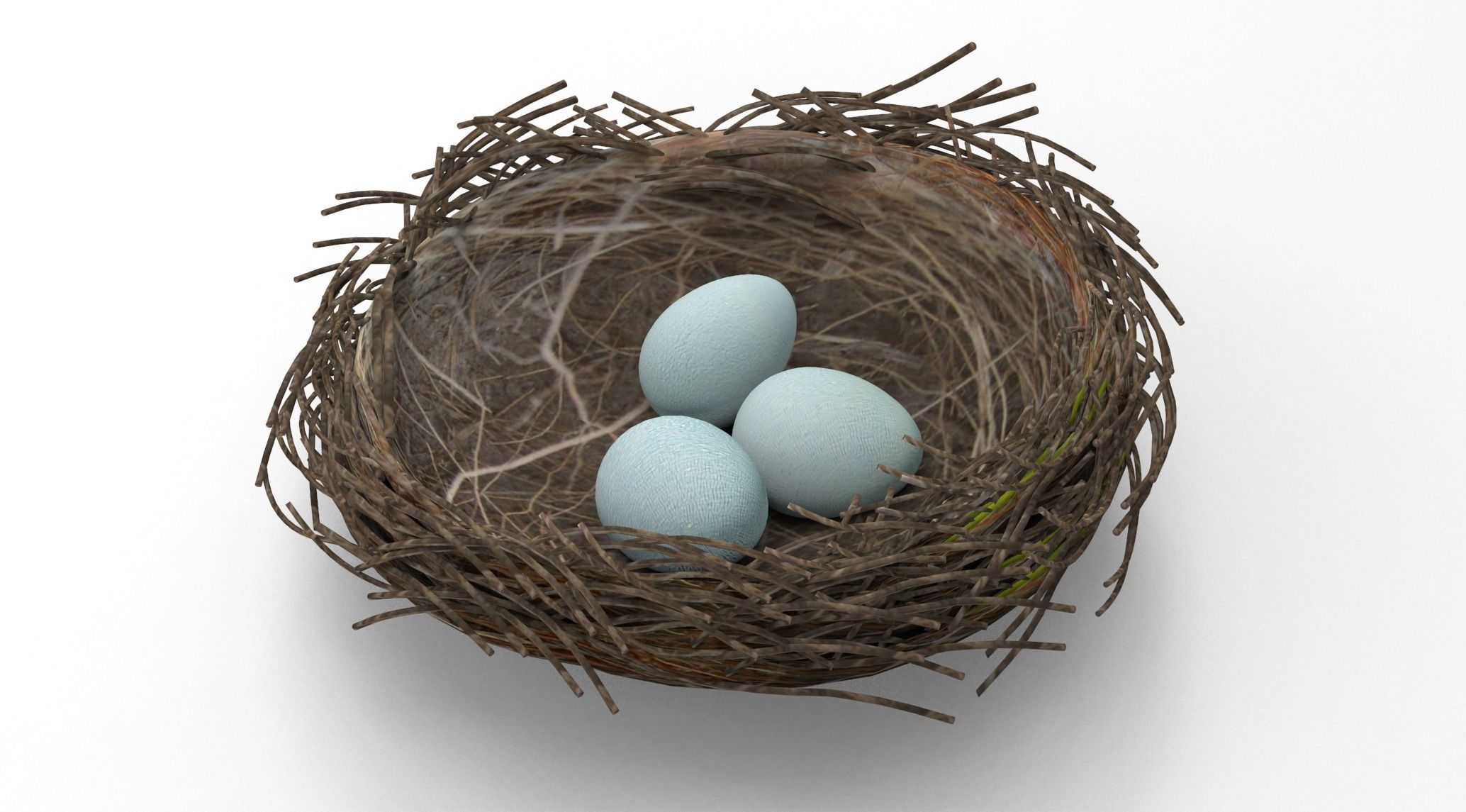 Bird Nest 3D Unity Low-poly 3D model_20