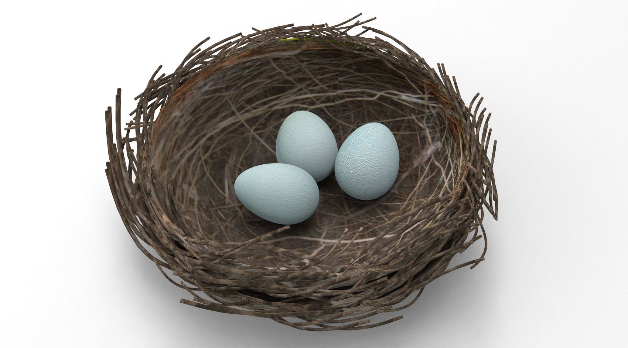 Bird Nest 3D Unity Low-poly 3D model_25