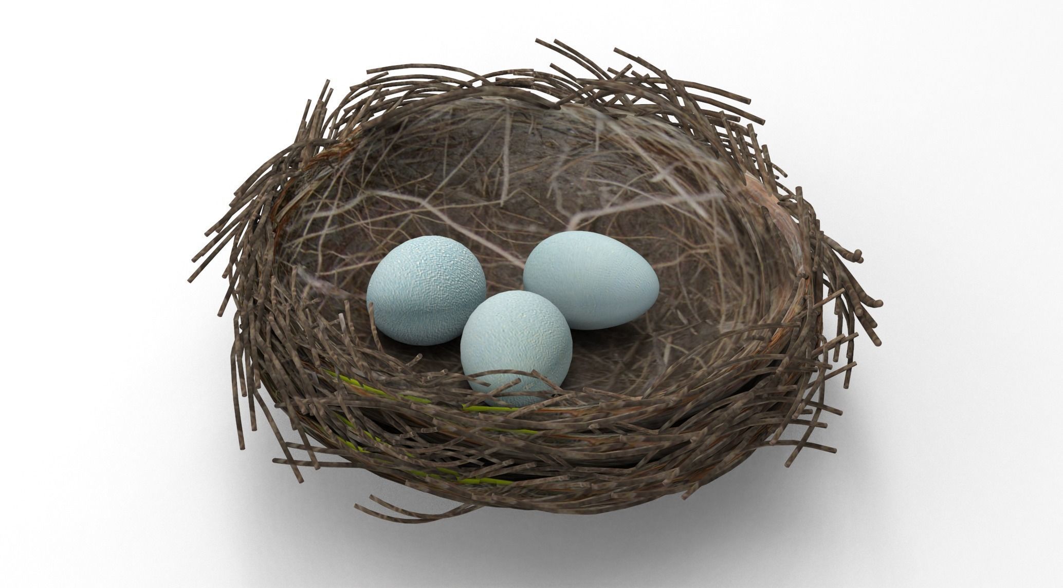 Bird Nest 3D Unity Low-poly 3D model_17