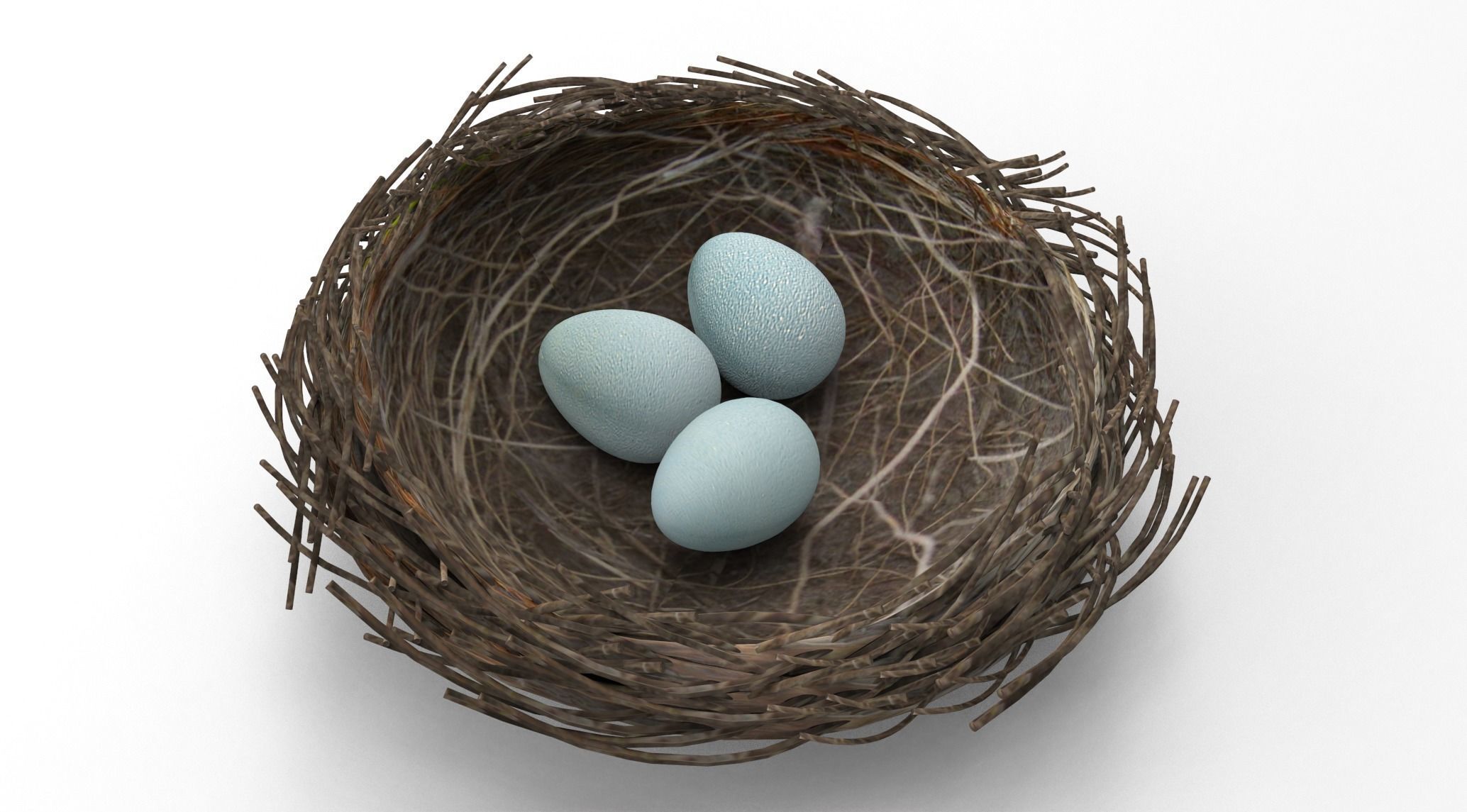 Bird Nest 3D Unity Low-poly 3D model_9