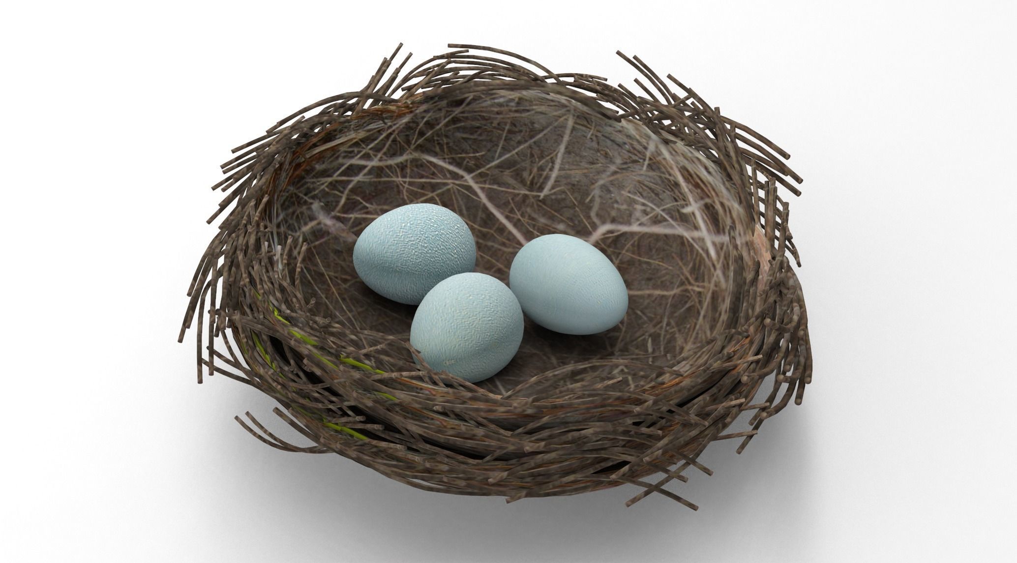 Bird Nest 3D Unity Low-poly 3D model_16