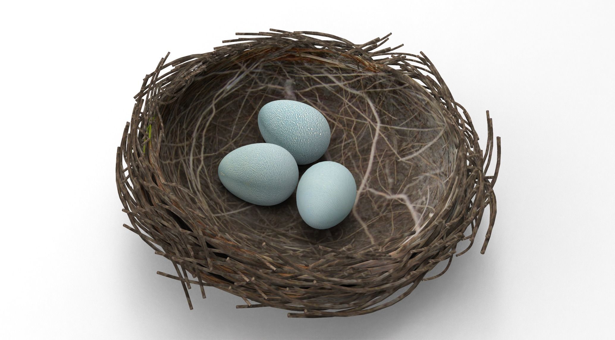 Bird Nest 3D Unity Low-poly 3D model_13