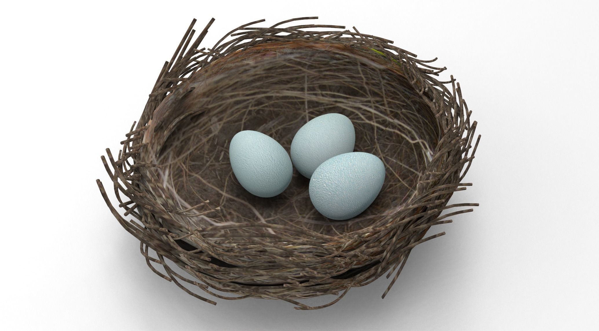 Bird Nest 3D Unity Low-poly 3D model_23