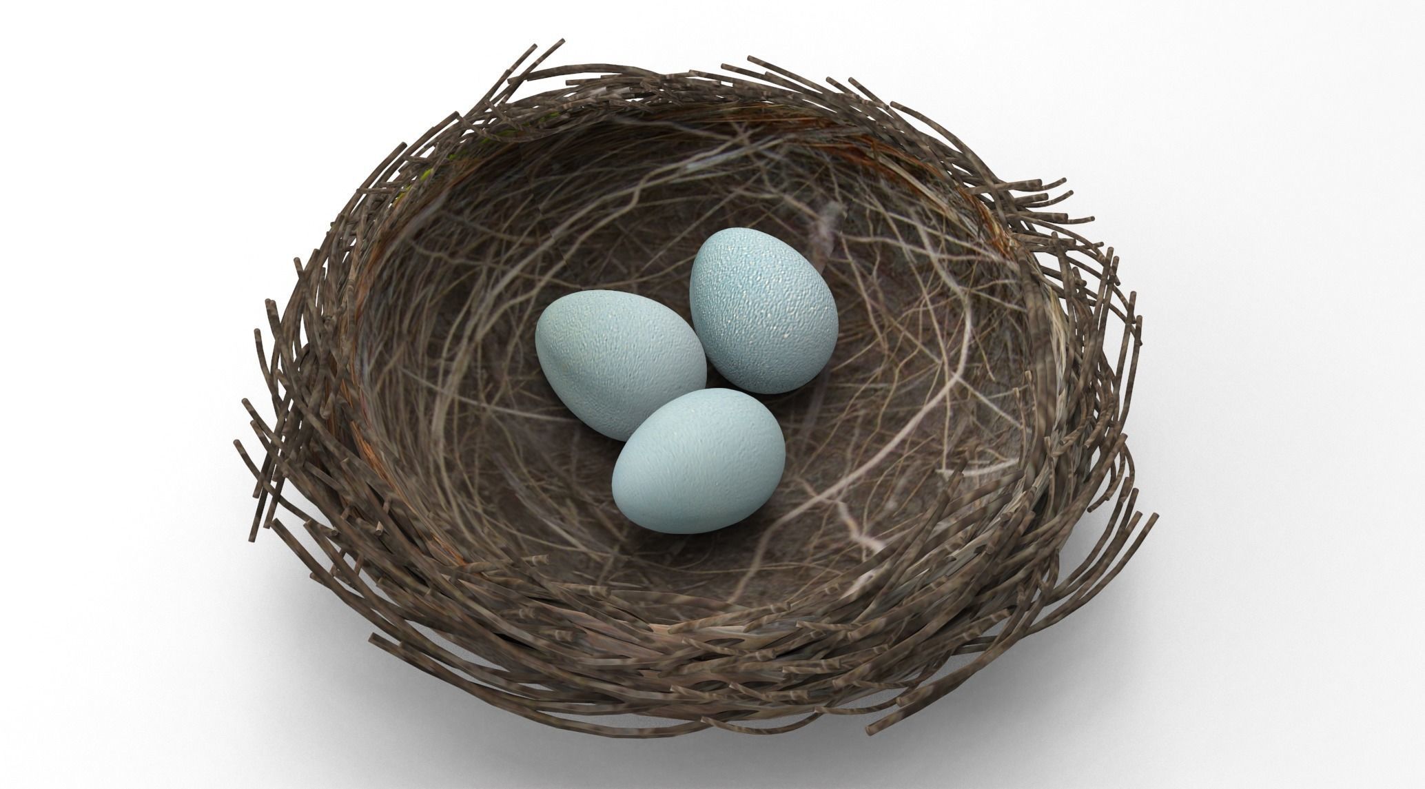 Bird Nest 3D Unity Low-poly 3D model_11