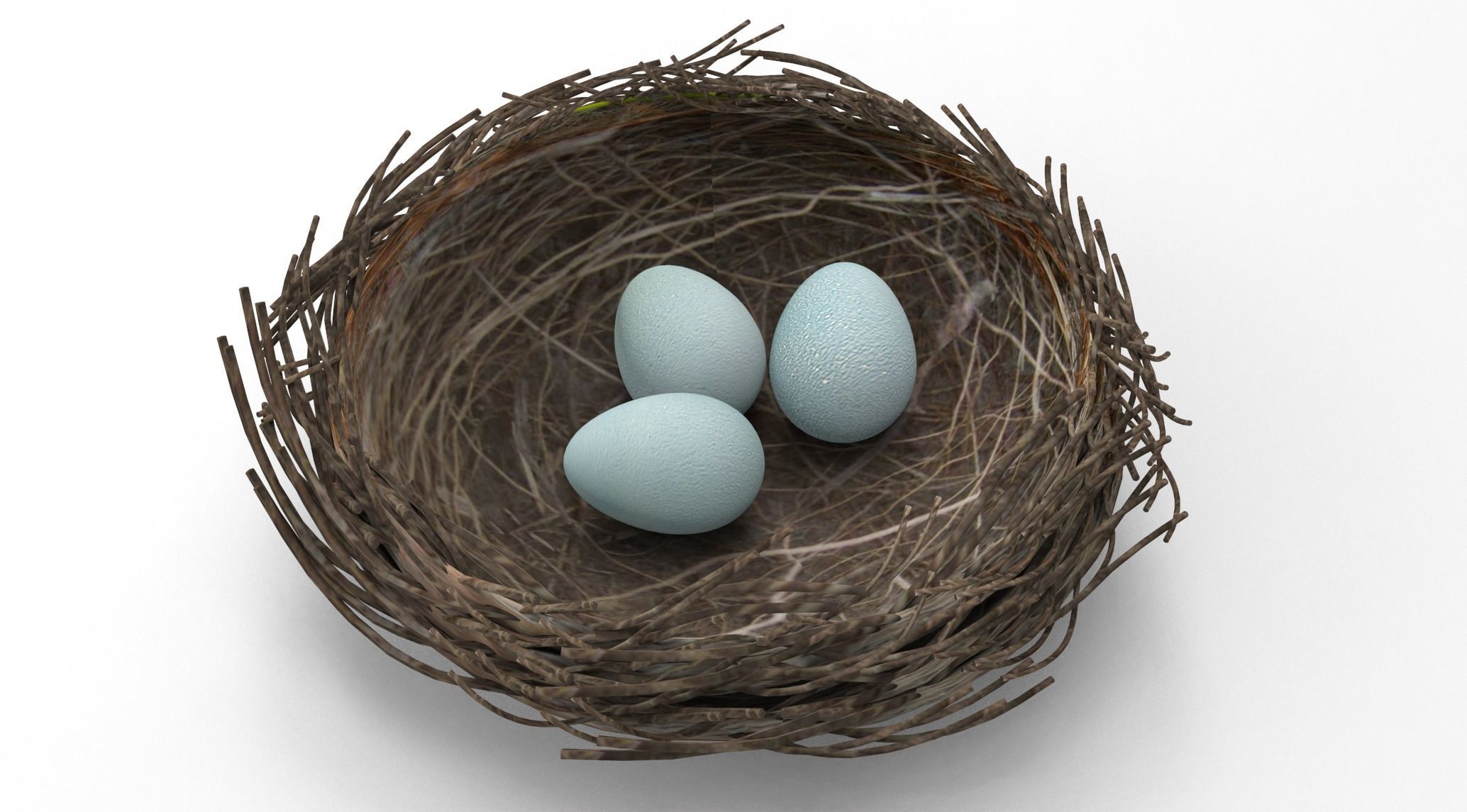 Bird Nest 3D Unity Low-poly 3D model_2