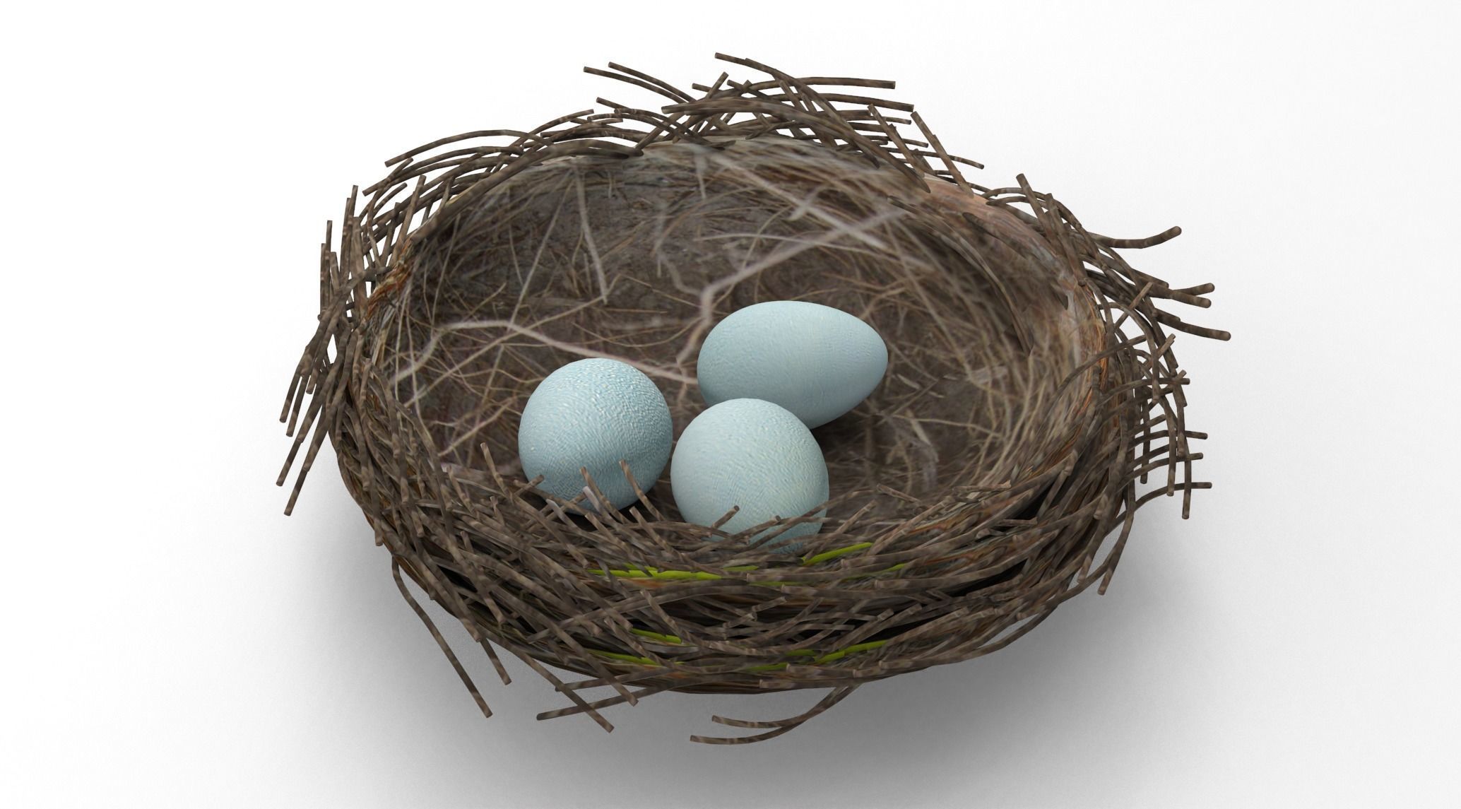 Bird Nest 3D Unity Low-poly 3D model_18