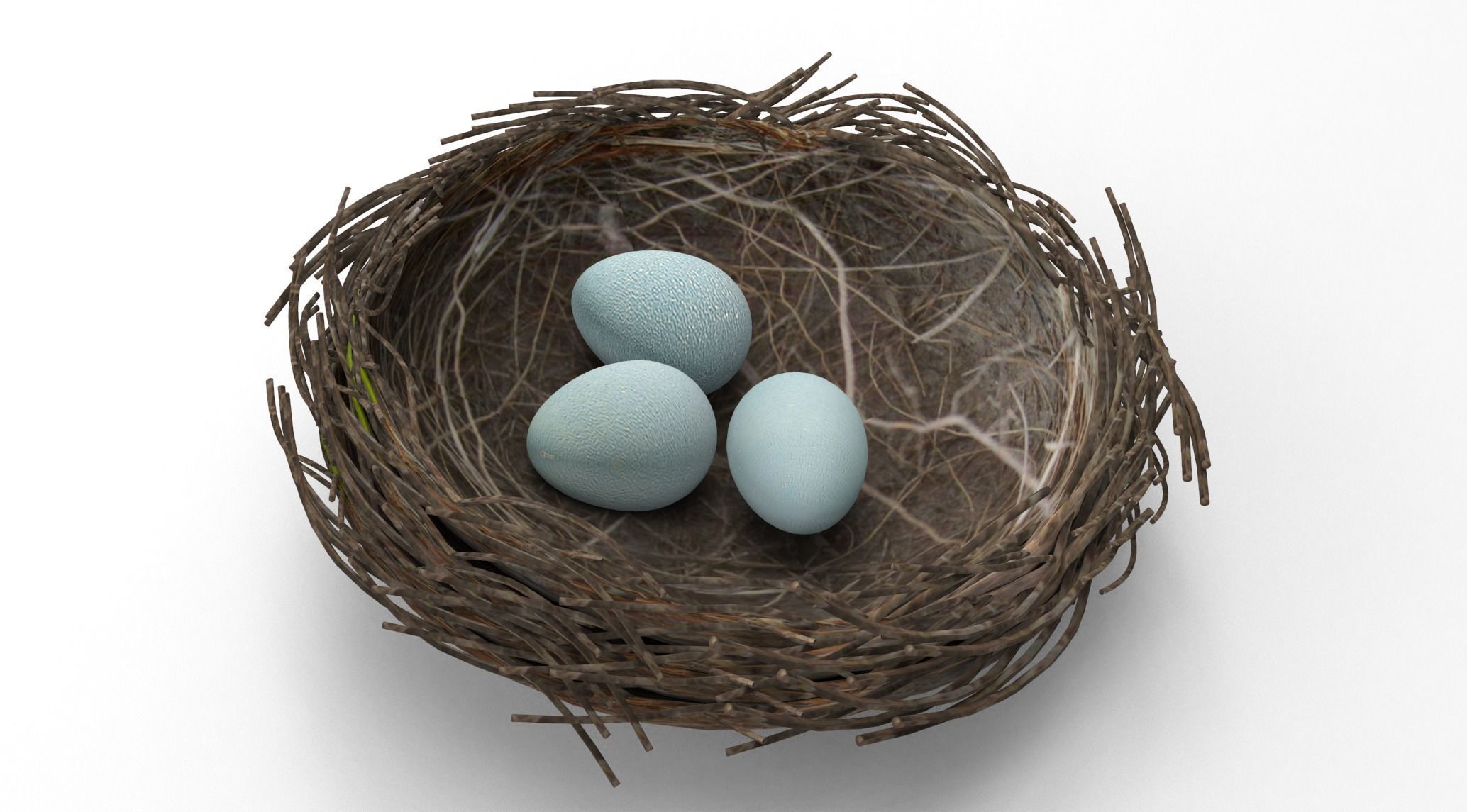 Bird Nest 3D Unity Low-poly 3D model_14