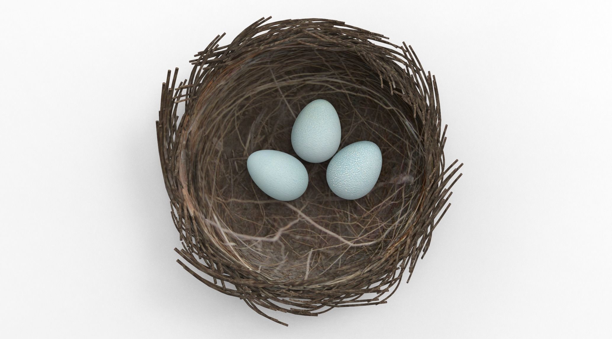 Bird Nest 3D Unity Low-poly 3D model_8