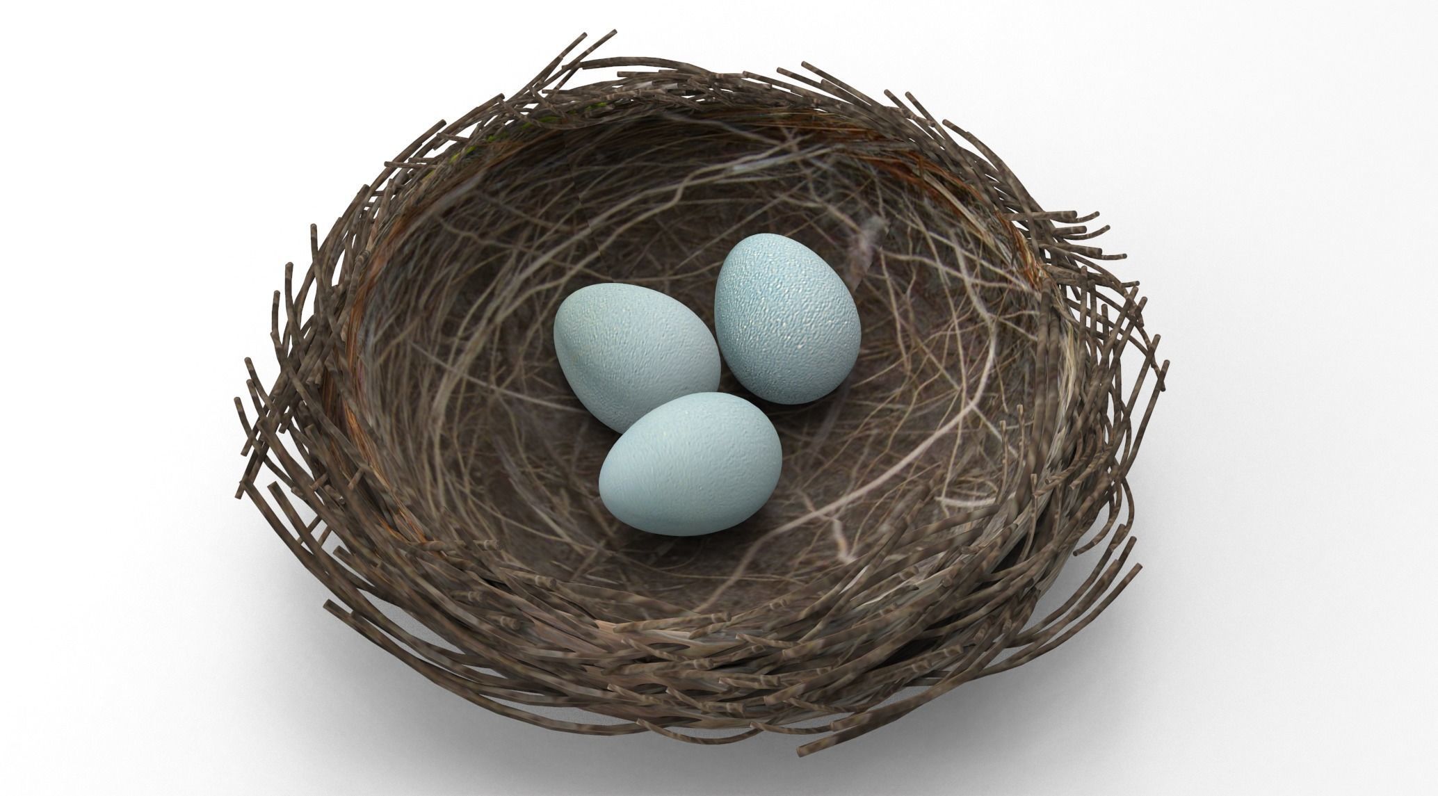Bird Nest 3D Unity Low-poly 3D model_5