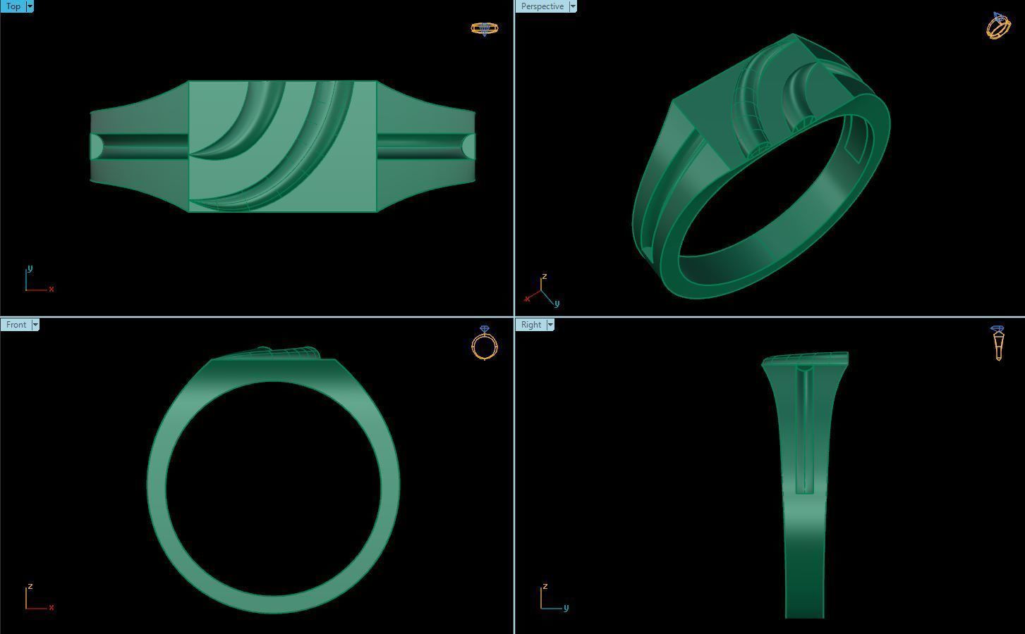 Baby ring 3D print model_4