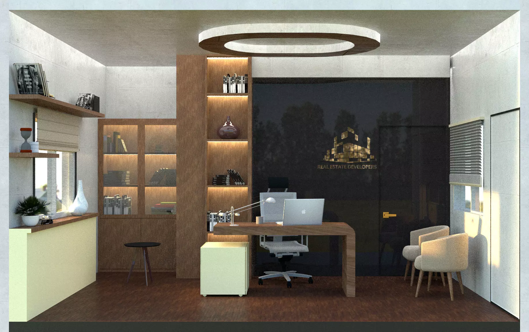 Small Office Design 3D model_0