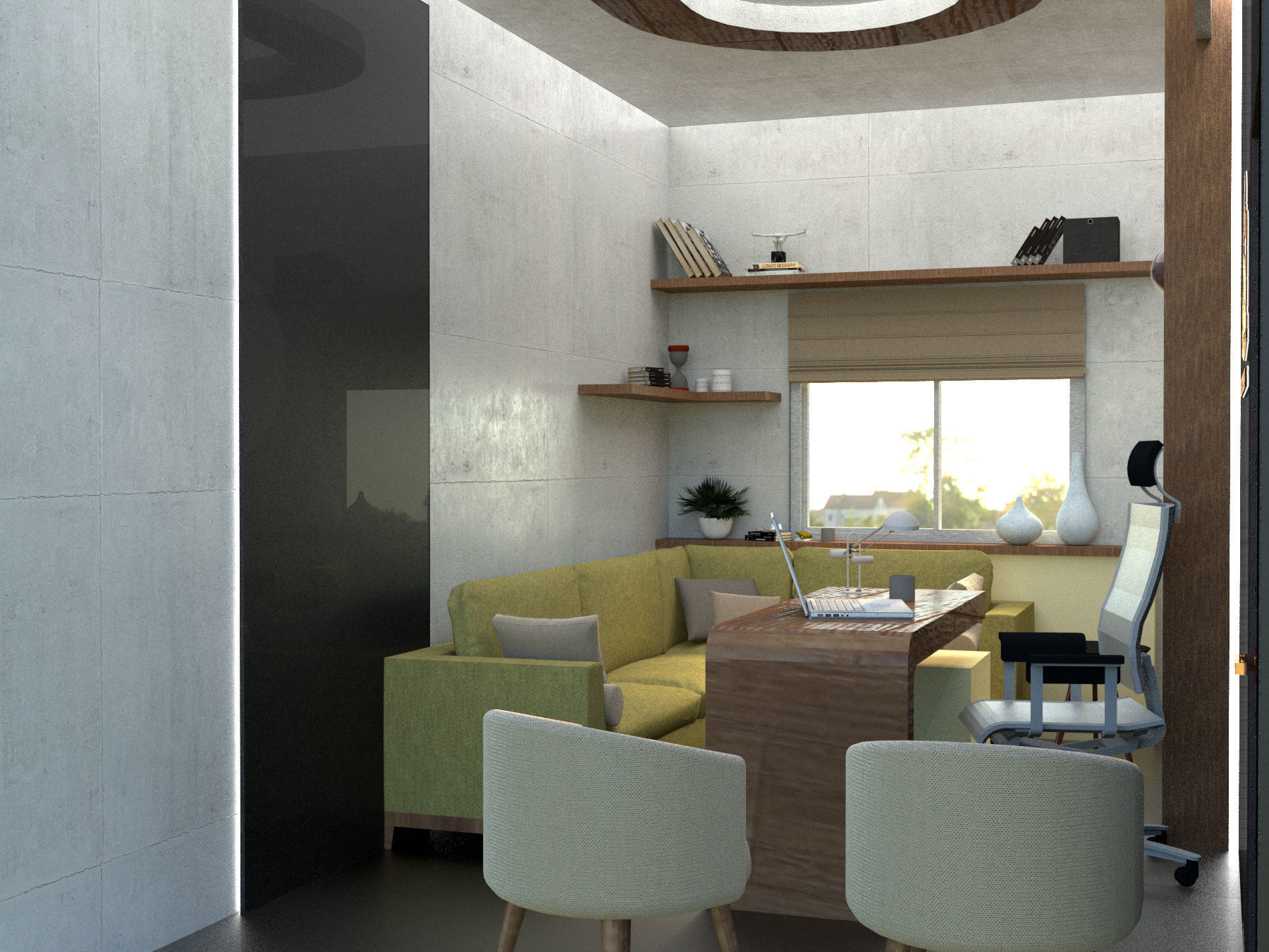 Small Office Design 3D model_2