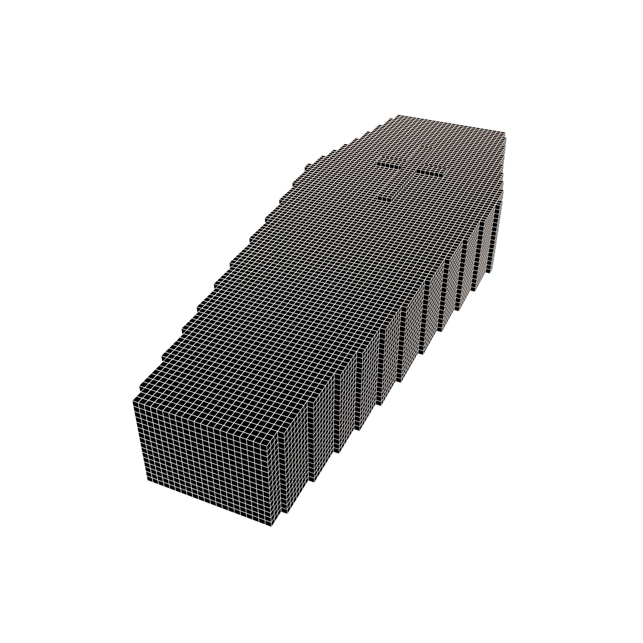 Voxel Coffin v1 002 Low-poly 3D model_4