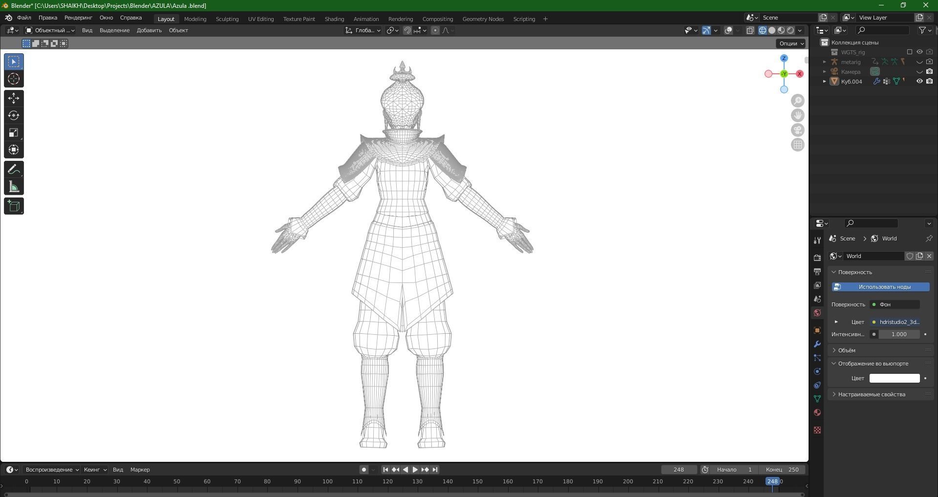 Azula chinese character jumping in air 3D model_9