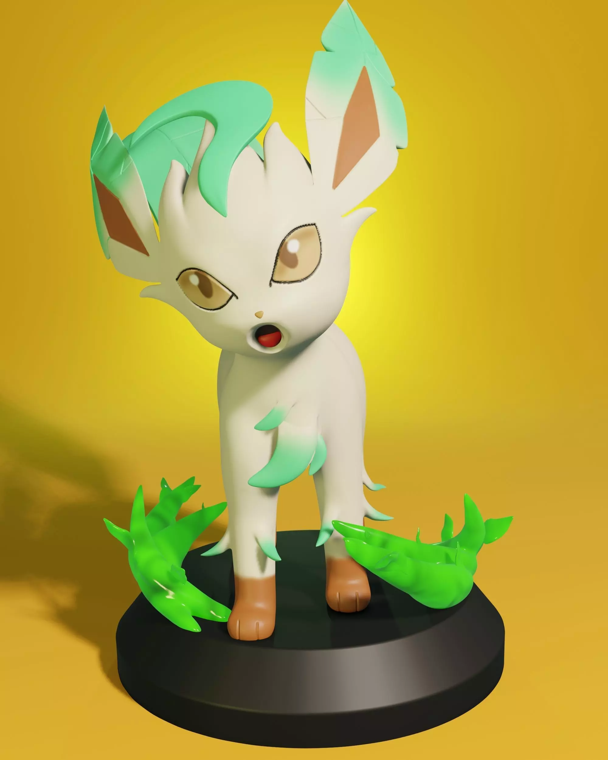 Pokemon leafeon 3D print model_0