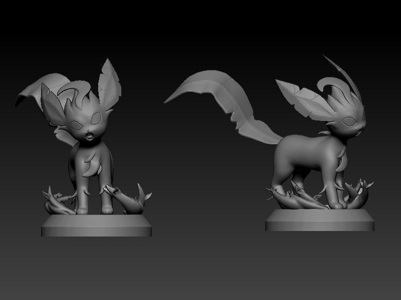 Pokemon leafeon 3D print model_3