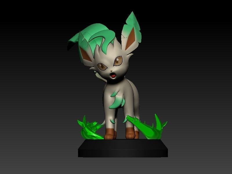 Pokemon leafeon 3D print model_2