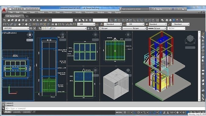 Lift barang 2 ton - Banjar baru - Kalimantan 3D model