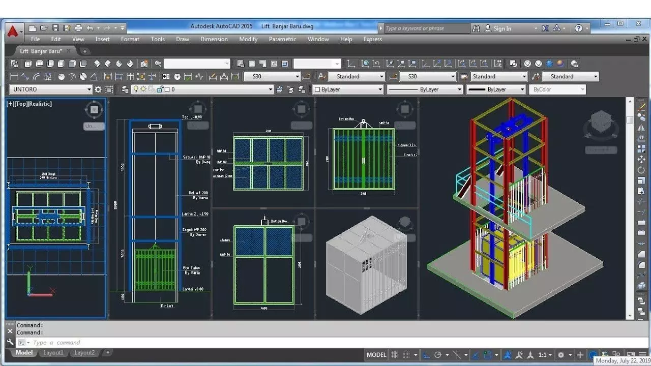 Lift barang 2 ton - Banjar baru - Kalimantan 3D model_0