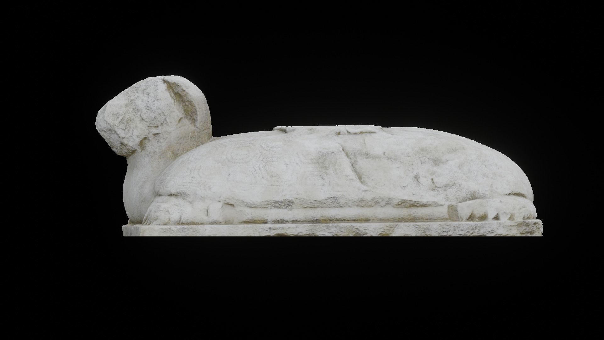 Tortoise statue of turtle 3D model_3