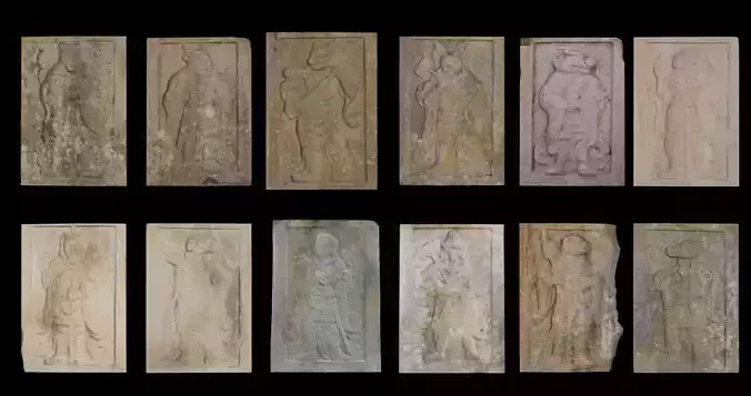 Korean Traditional 12 Zodiac sign 3D model
