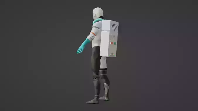 Advanced Robot 3d model Low-poly 3D model