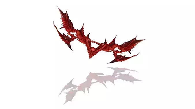 Dragon Scales Bow Low-poly 3D model