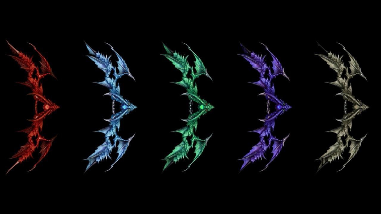 Dragon Scales Bow Low-poly 3D model_1