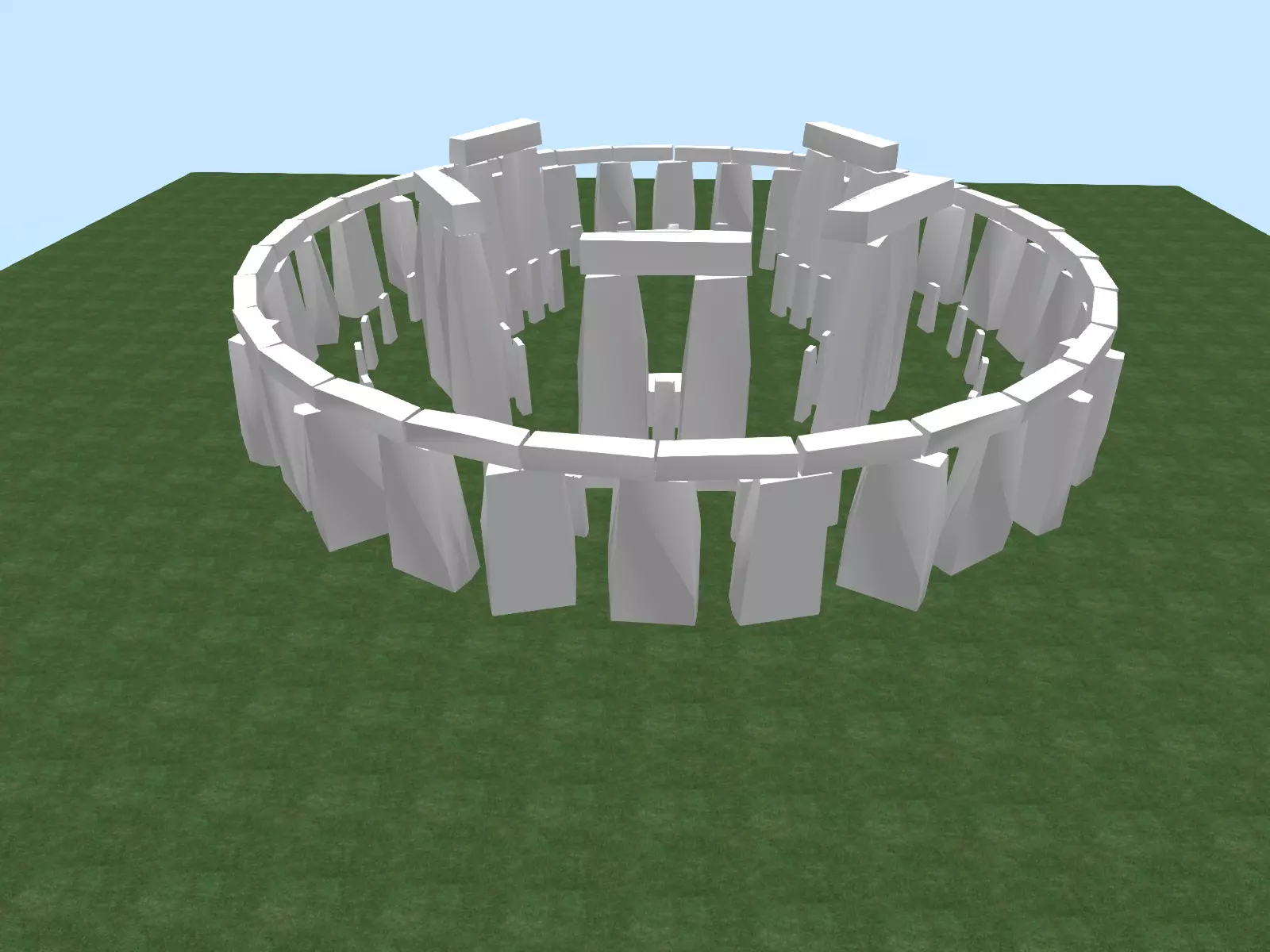 Stonehead stonehenge in minecraft 3D model_0