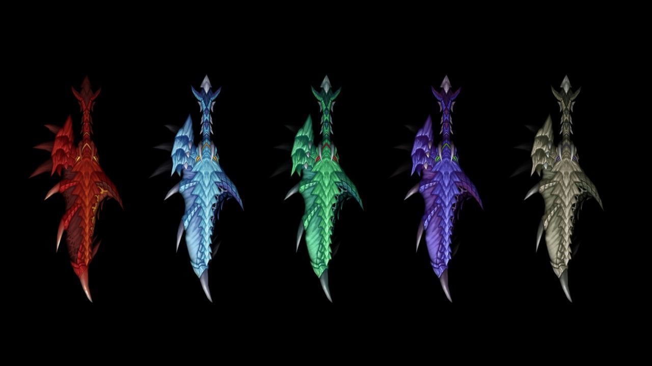 Dragon Scales Dagger Low-poly 3D model_1