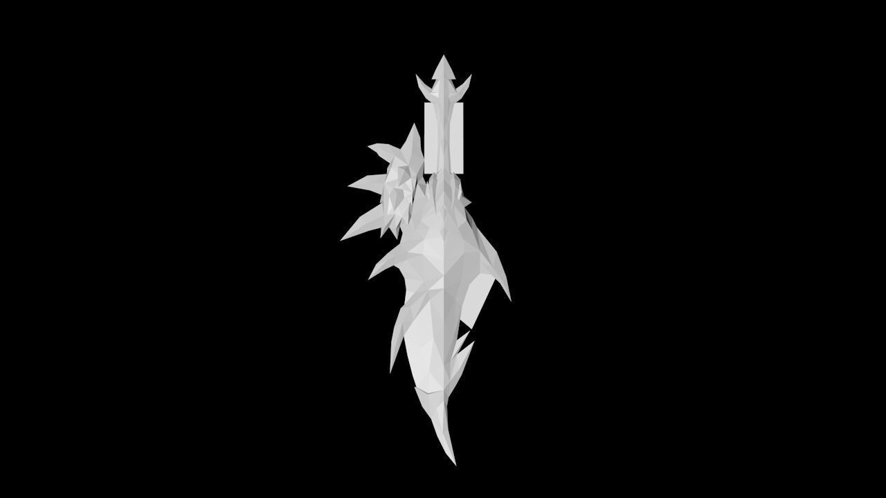 Dragon Scales Dagger Low-poly 3D model_6