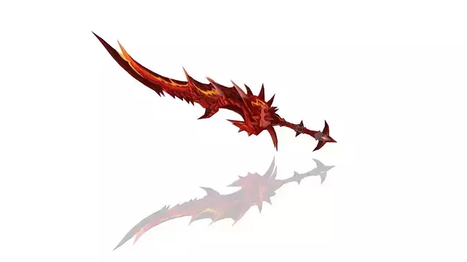Dragon Scales Long Sword Low-poly 3D model